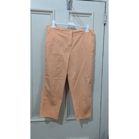 Crown & Ivy Curvy Fit Peach Cropped Pants 16W Womens Cotton/Spandex - Picture 5 of 10